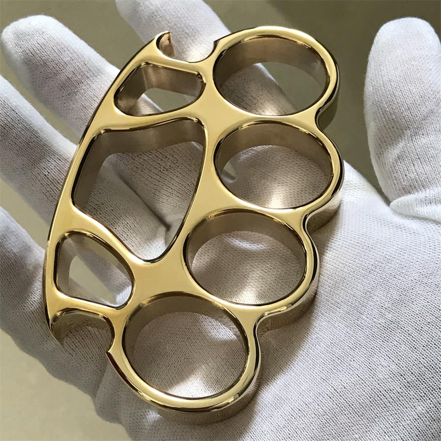 Mate X1 Plus Big Finger Hole Mirror Brass Knuckle Duster Bottle Opening EDC Tool - Image 4