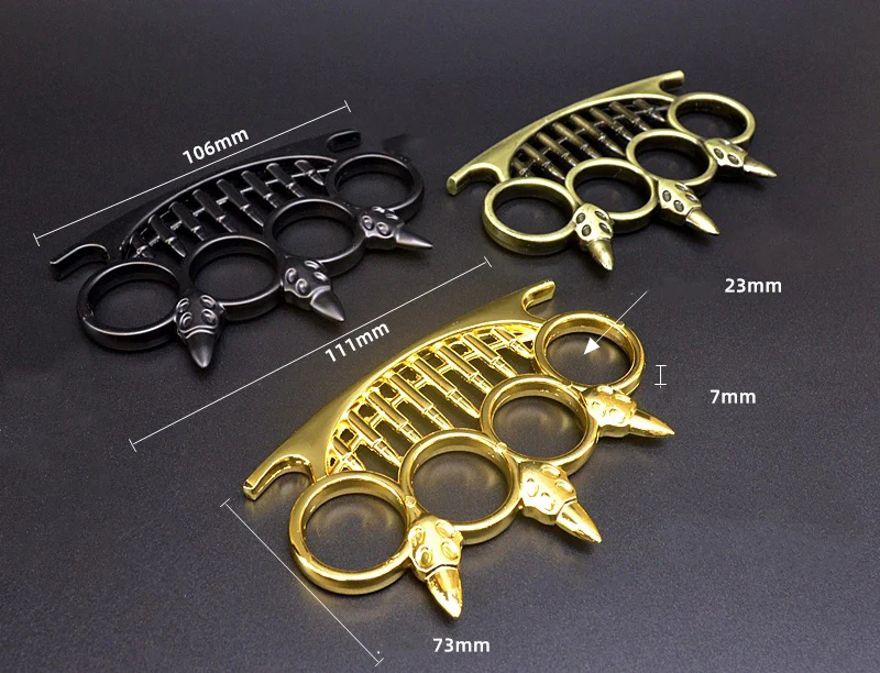 Bullet Style Knuckle Duster Boxing Four Finger Buckle Self Defense Window Breaker Outdoor Portable EDC Tool - Image 3