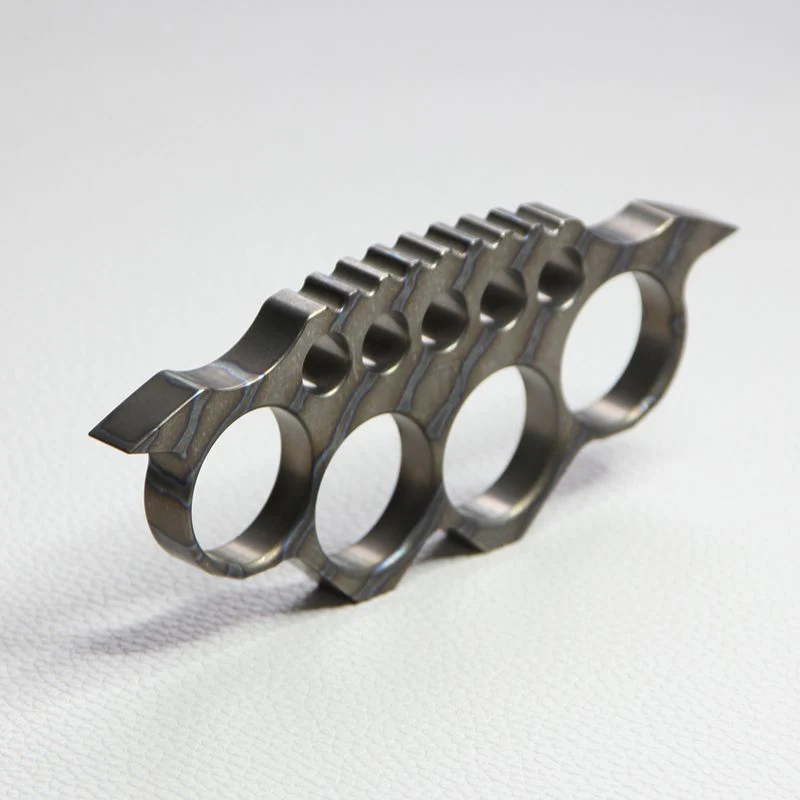 Burning Titanium Knuckle Duster Broken Window Boxing Self Defense EDC Tool - Image 2