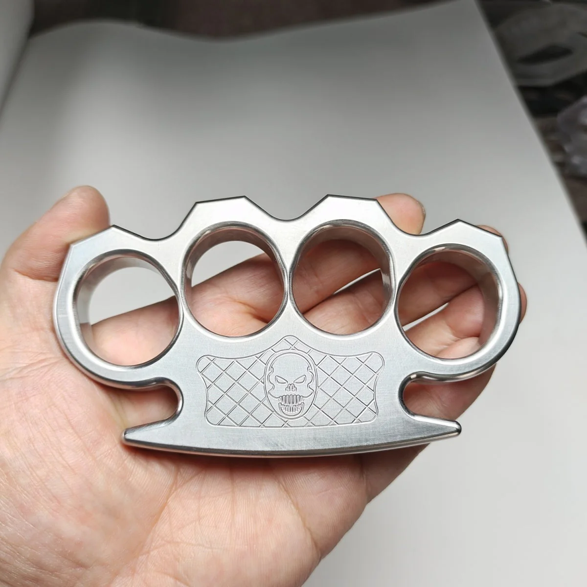 Classic Solid Stainless Steel Knuckle Duster Boxing Four Finger Buckle Defense Window Breaker Outdoor EDC Tool - Image 11