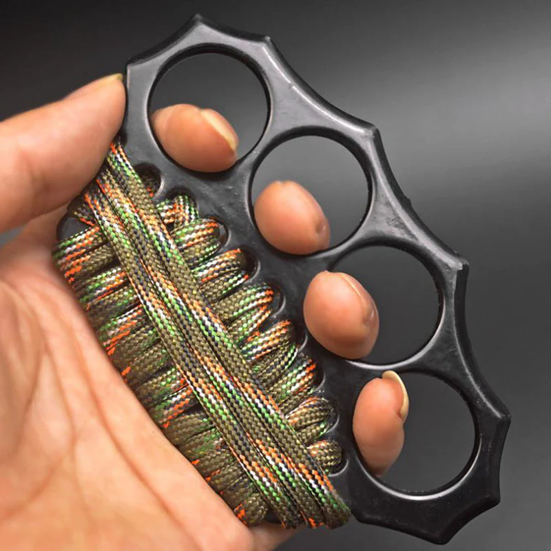 Safety Rope Knuckle Duster Boxing Self Defense Window Breaker Fighting Training EDC Tool - Image 2