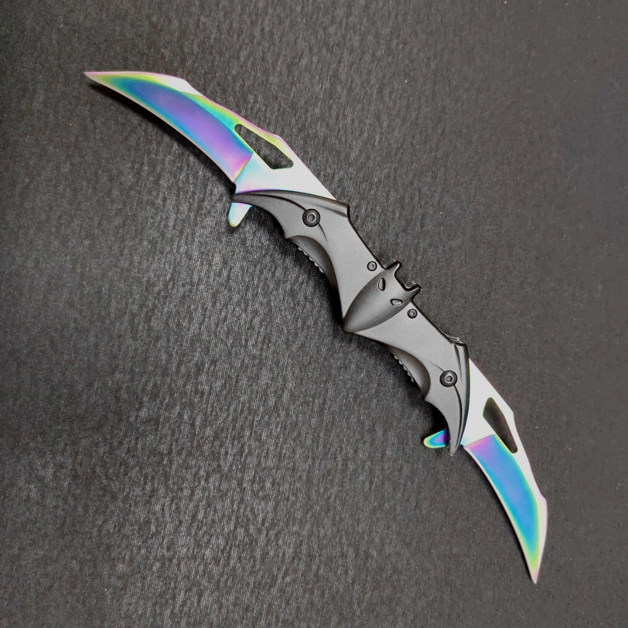 Double Blade Folding Bat Knife Outdoor Camping Hunting Defense Pocket Knives EDC Tool - Image 11
