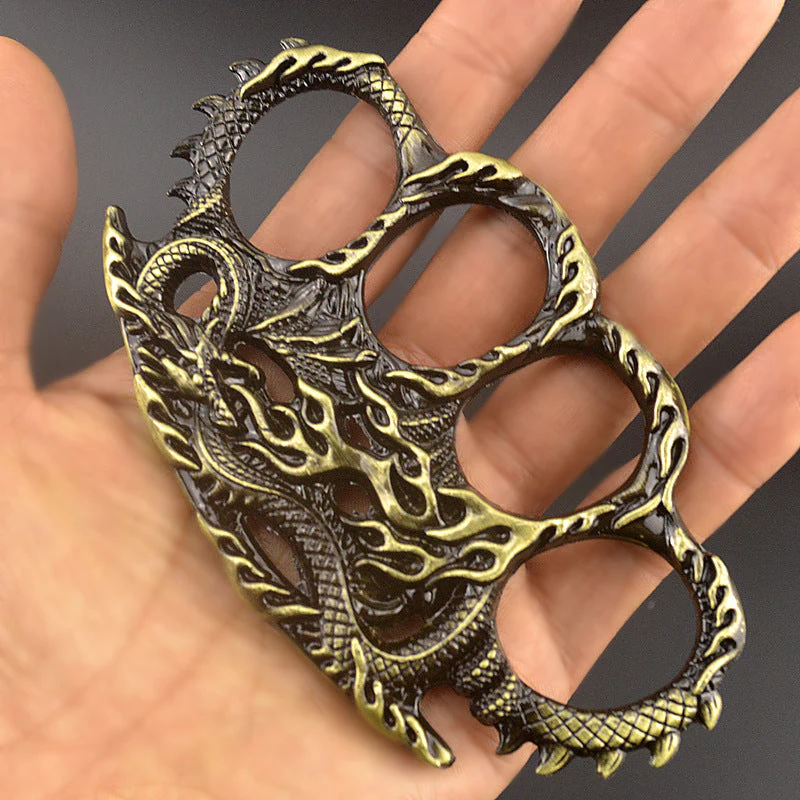 Fire Dragon - Knuckle Duster Boxing Four Finger Buckle Defense Window Breaker Outdoor EDC Tool - Image 10