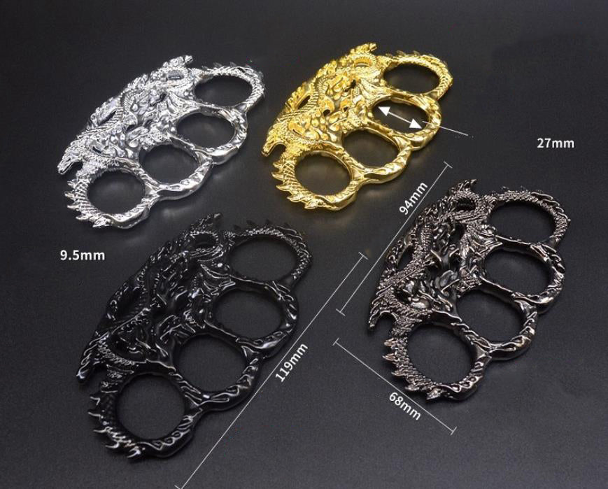 Fire Dragon - Knuckle Duster Boxing Four Finger Buckle Defense Window Breaker Outdoor EDC Tool - Image 3