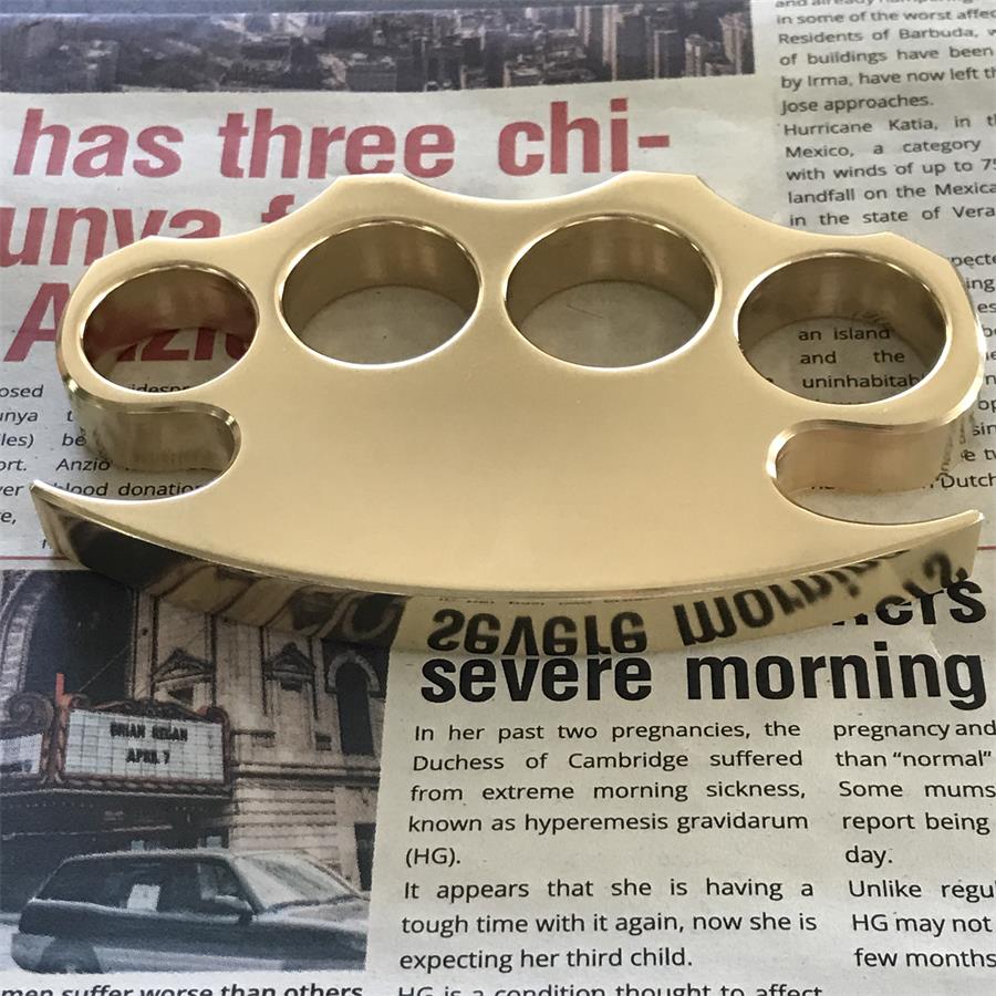 High Gloss Polishing Brass Knuckle Duster Self-defense Protective Gear - Image 5
