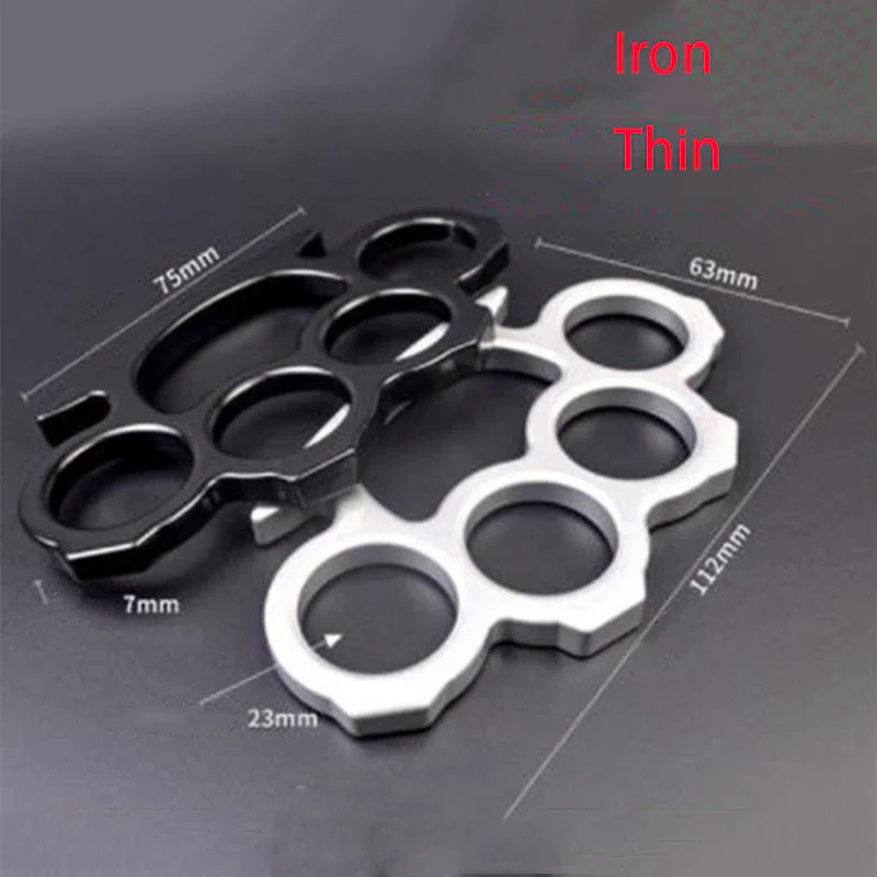 Iron Solid Knuckle Duster Boxing Four Finger Buckle Self Defense Window Breaker Outdoor Portable EDC Tool - Image 3
