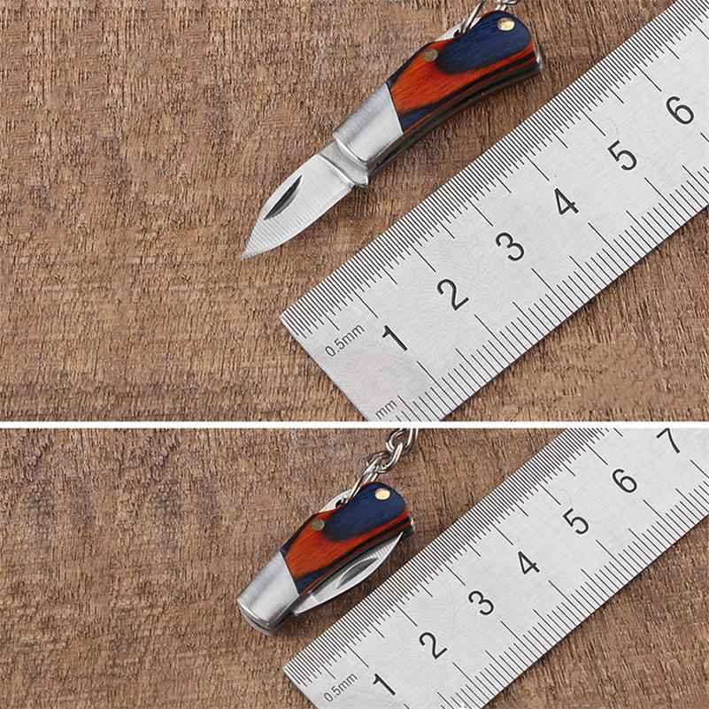 Keychain Knife Portable Wood Handle Folding Knives - Image 7