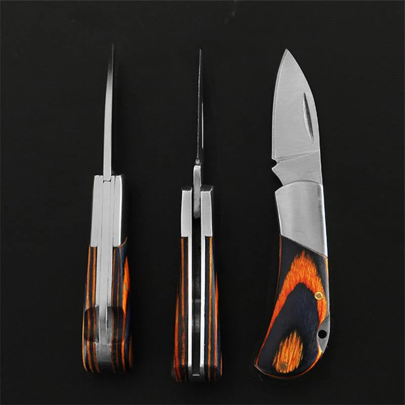 Keychain Knife Portable Wood Handle Folding Knives - Image 9