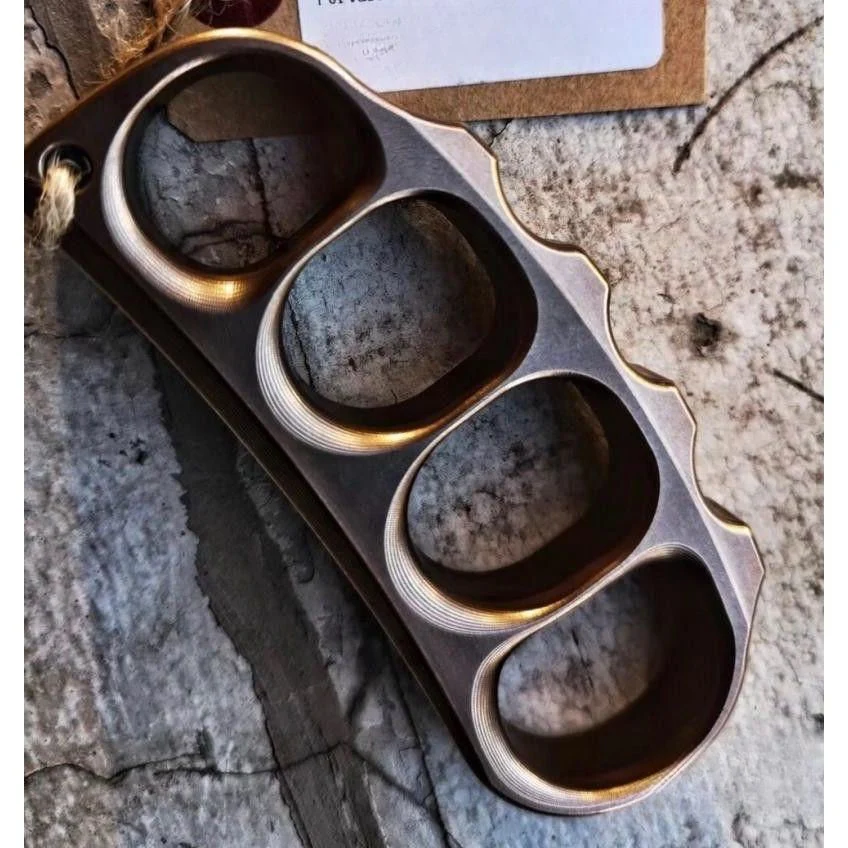 Knuckle Duster Boxing Self Defense Four Finger Buckle Window Breaker Knuckles Outdoor Camping EDC Tool