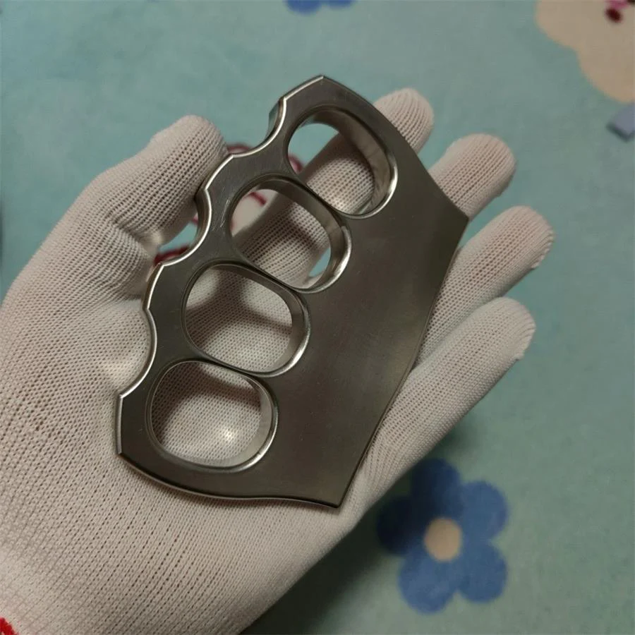 Large Finger Hole 304 Steel Knuckle Duster Broken Window Self-defense EDC Tool - Image 2