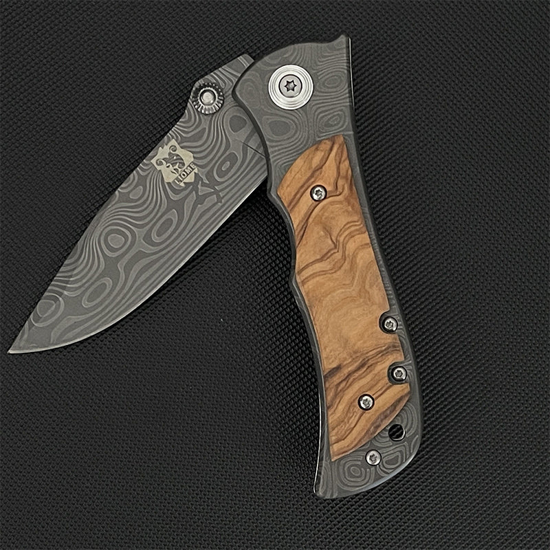 Liome 339  Folding Knife Damascus Outdoor Portable Pocket Camping Military Knives - Image 5