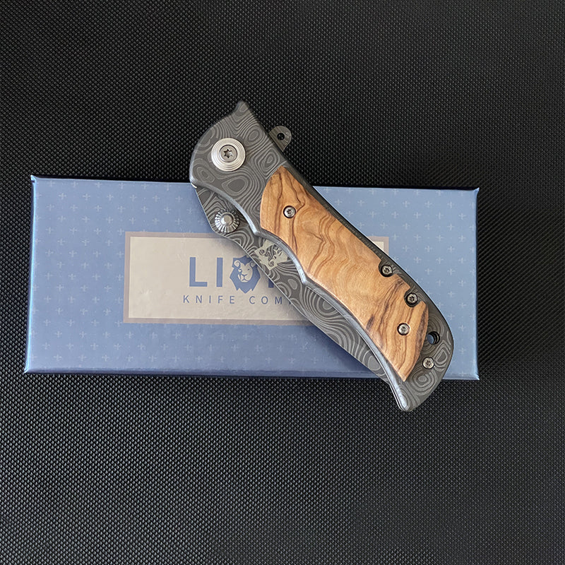 Liome 339  Folding Knife Damascus Outdoor Portable Pocket Camping Military Knives - Image 6