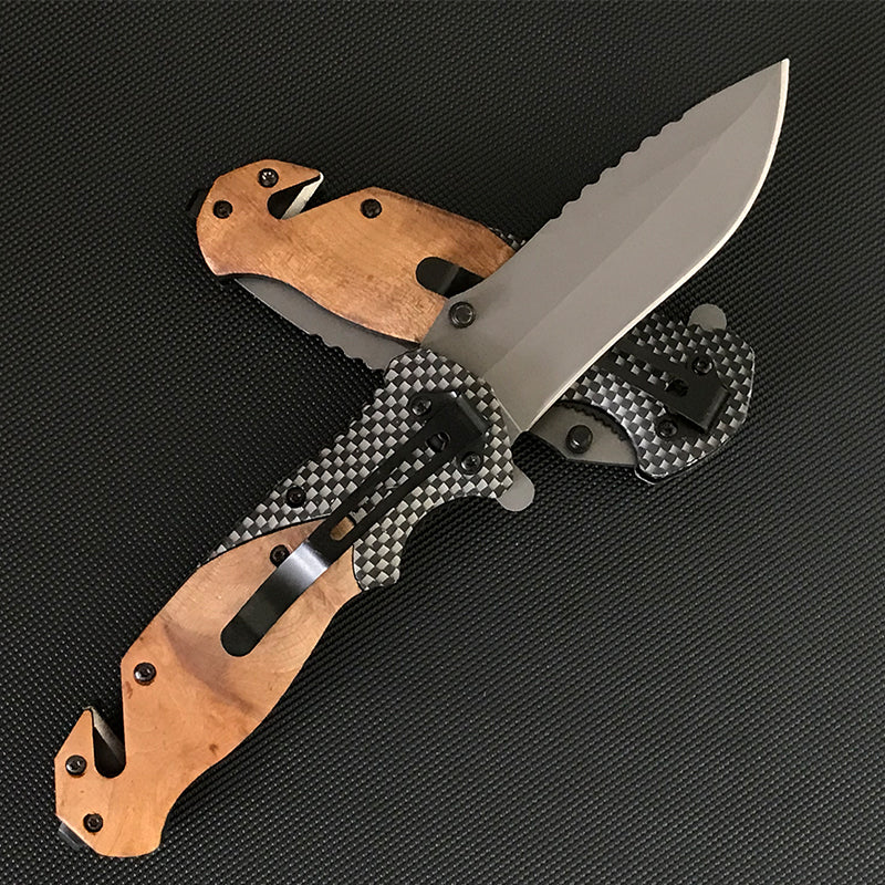 Liome X50 Folding Knife  Wooden Handle Pocket Knives Outdoor Multifunctional Tactica Camping  EDC Tool - Image 4