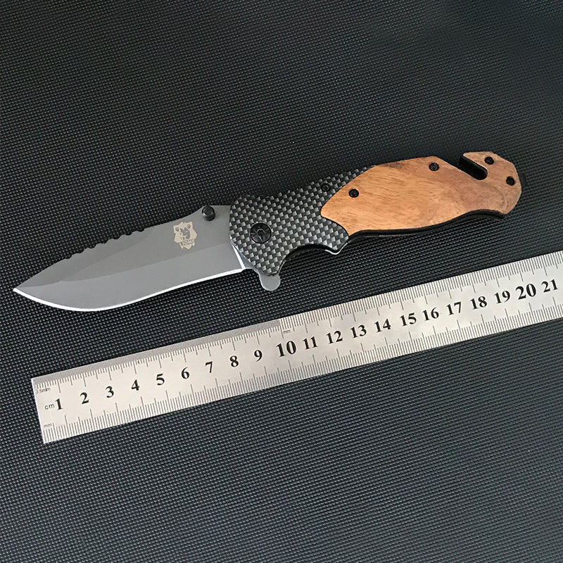 Liome X50 Folding Knife  Wooden Handle Pocket Knives Outdoor Multifunctional Tactica Camping  EDC Tool - Image 5