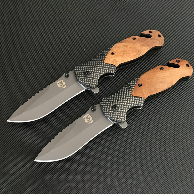 Liome X50 Folding Knife  Wooden Handle Pocket Knives Outdoor Multifunctional Tactica Camping  EDC Tool - Image 7
