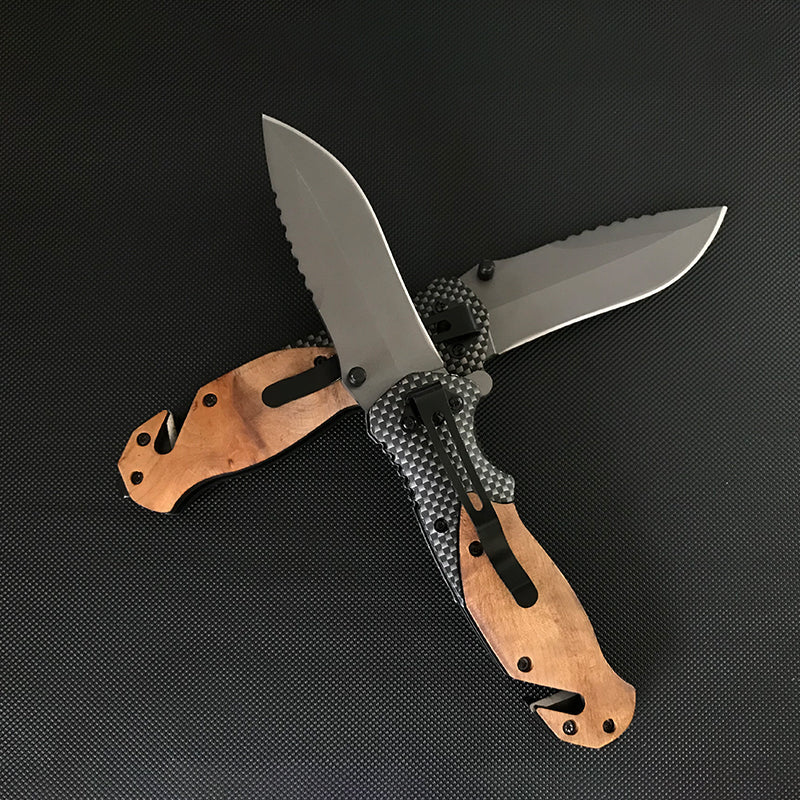 Liome X50 Folding Knife  Wooden Handle Pocket Knives Outdoor Multifunctional Tactica Camping  EDC Tool - Image 8