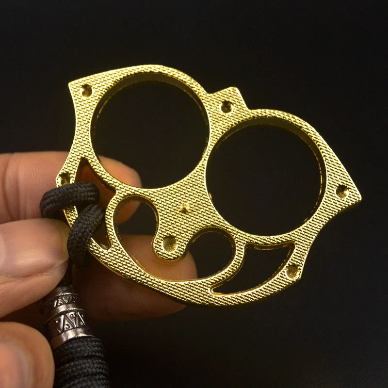 Mini Kitten Two Finger Buckle Knuckle Duster Boxing Self Defense Window Breaker Outdoor Portable Keychain EDC Tool - Image 2