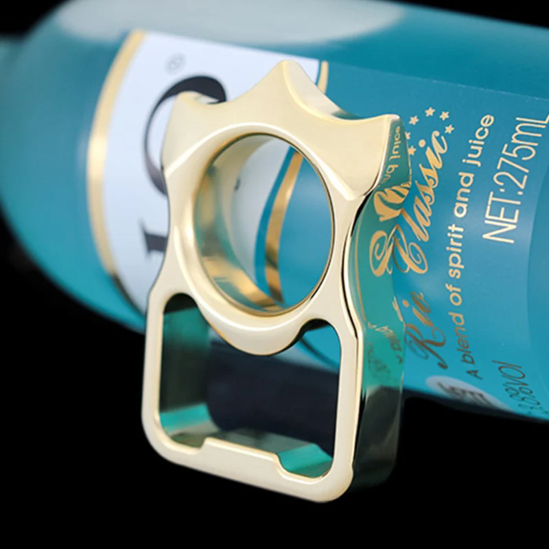 Mini Multifunctional Brass Knuckle Bottle Opener - Image 2