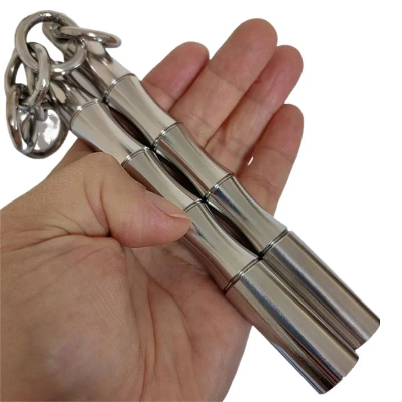 Mini Solid Nunchucks Outdoor Training Self Defense EDC Tool - Image 11