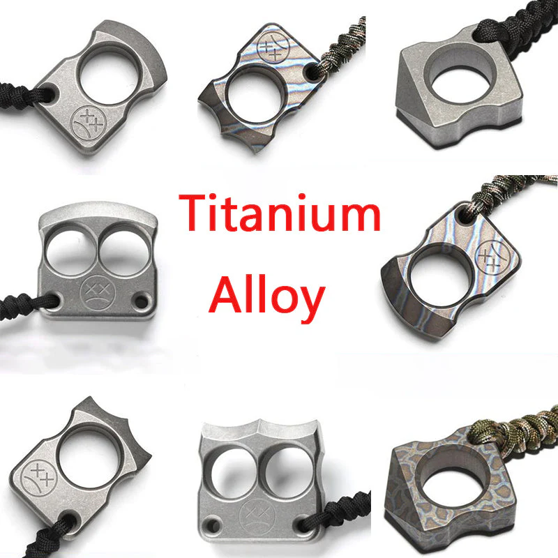Multi-style Titanium Knuckle Duster Boxing Self Defense Buckle Window Breaker Outdoor EDC Tool