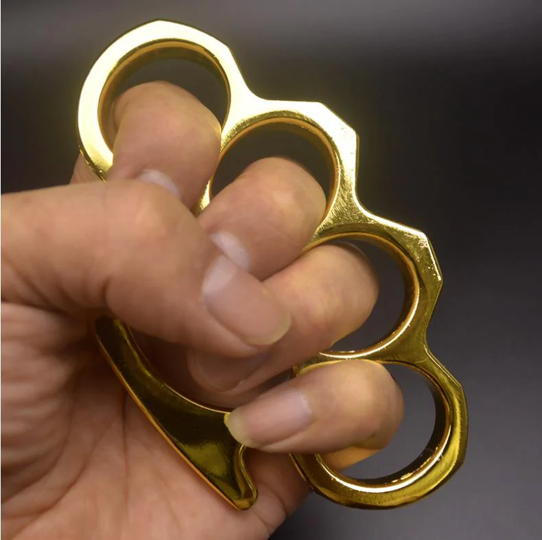 Multicolor Metal Brass Knuckle Duster Boxing Self Defense Four Finger Buckle Window Breaker Outdoor EDC Tool - Image 11
