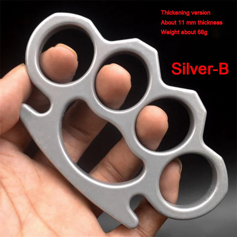 Multicolor Metal Brass Knuckle Duster Boxing Self Defense Four Finger Buckle Window Breaker Outdoor EDC Tool - Image 14