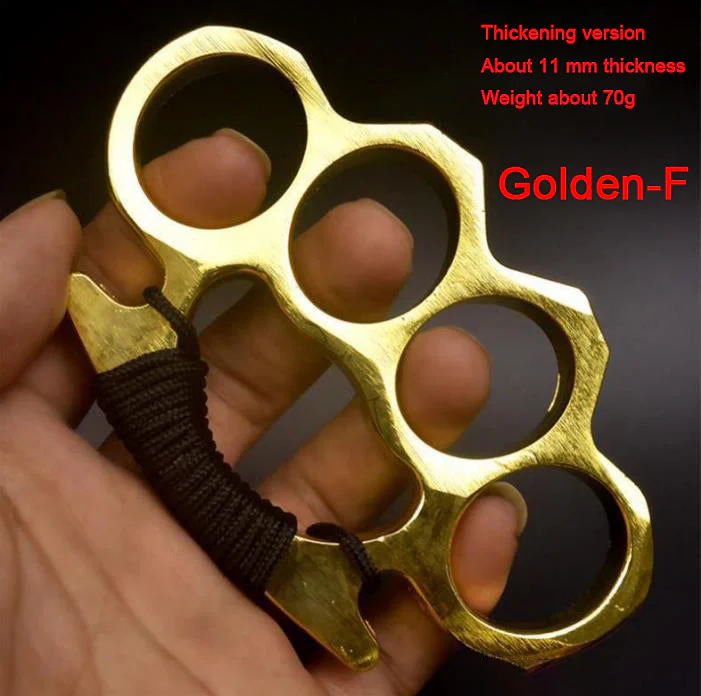 Multicolor Metal Brass Knuckle Duster Boxing Self Defense Four Finger Buckle Window Breaker Outdoor EDC Tool - Image 16