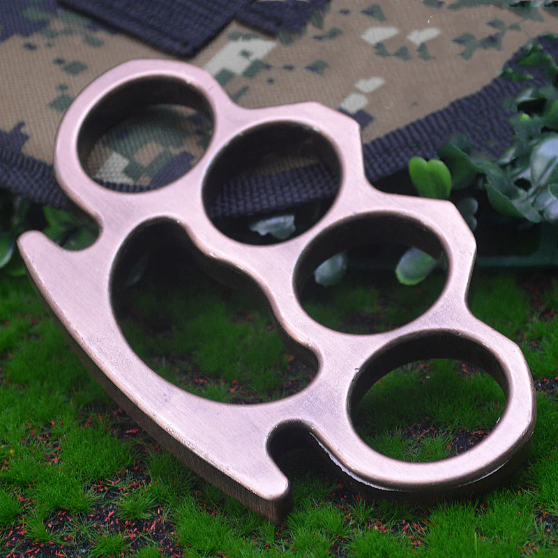 Multicolor Metal Brass Knuckle Duster Boxing Self Defense Four Finger Buckle Window Breaker Outdoor EDC Tool - Image 21
