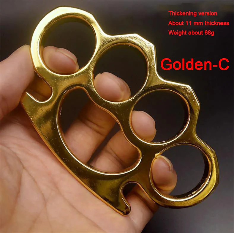 Multicolor Metal Brass Knuckle Duster Boxing Self Defense Four Finger Buckle Window Breaker Outdoor EDC Tool - Image 6