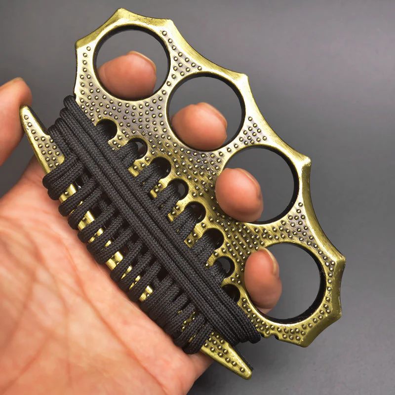 Non-slip and Strong Brass Knuckle Duster Boxing Four Finger Buckle Defense Window Breaker Outdoor EDC Tool - Image 8