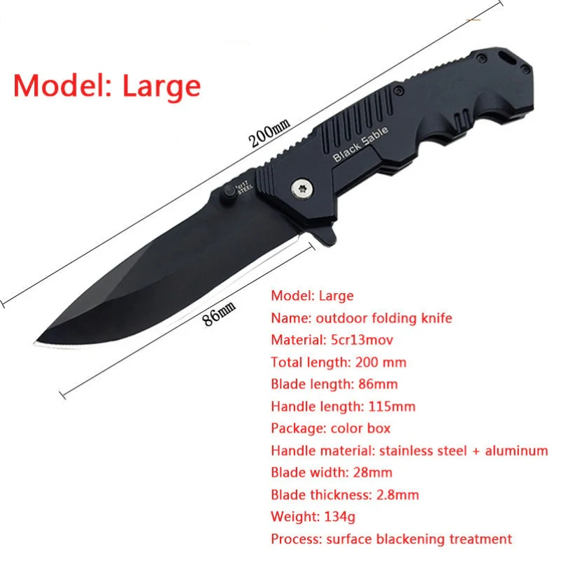Portable Folding Knife Outdoor Self-defense Pocket Knives - Image 10