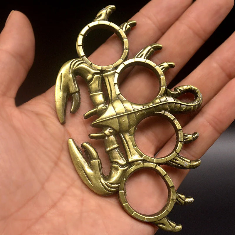Scorpion-knuckle Duster Boxing Four Finger Buckle Defense Window Breaker Outdoor EDC Tool - Image 6