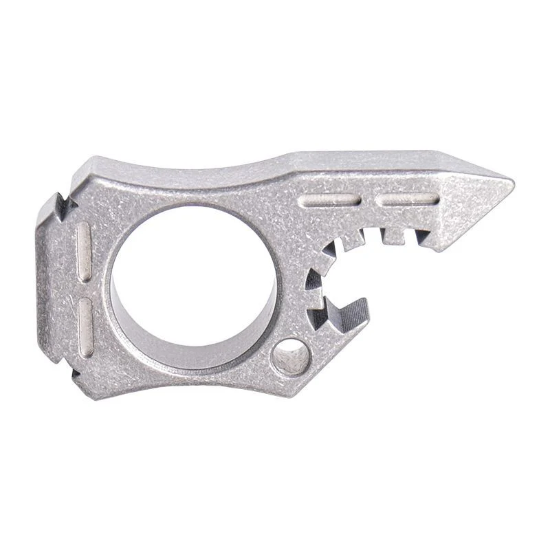 Shark Titanium Alloy Knuckle Duster Open Bottle Broken Window EDC Tool - Image 10