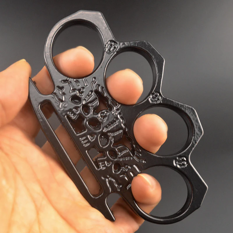 Solid and Strong Knuckle Duster Boxing Four Finger Buckle Defense Window Breaker Outdoor EDC Tool - Image 2