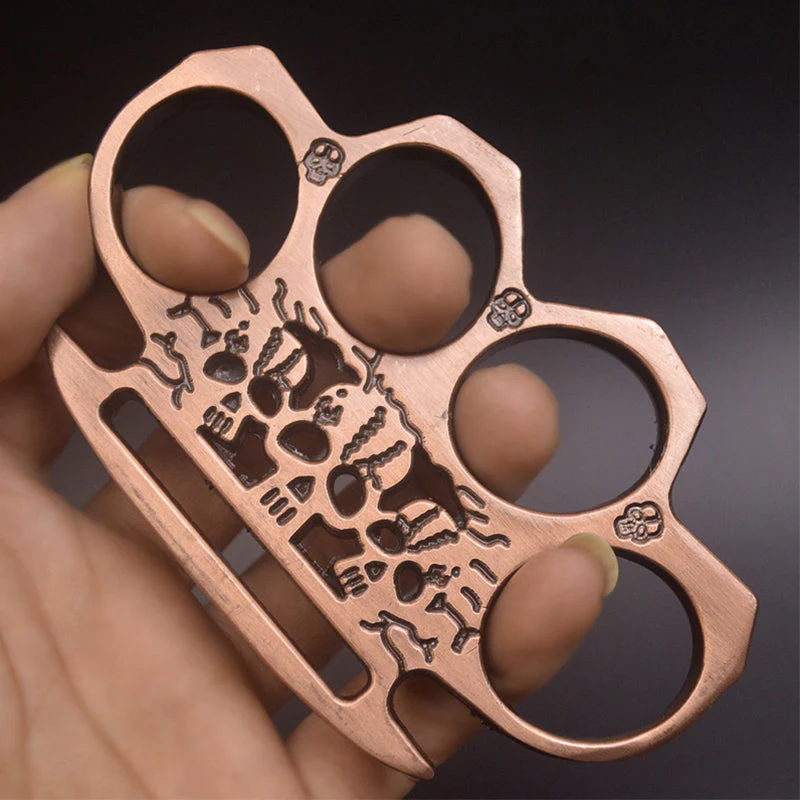 Solid and Strong Knuckle Duster Boxing Four Finger Buckle Defense Window Breaker Outdoor EDC Tool - Image 5