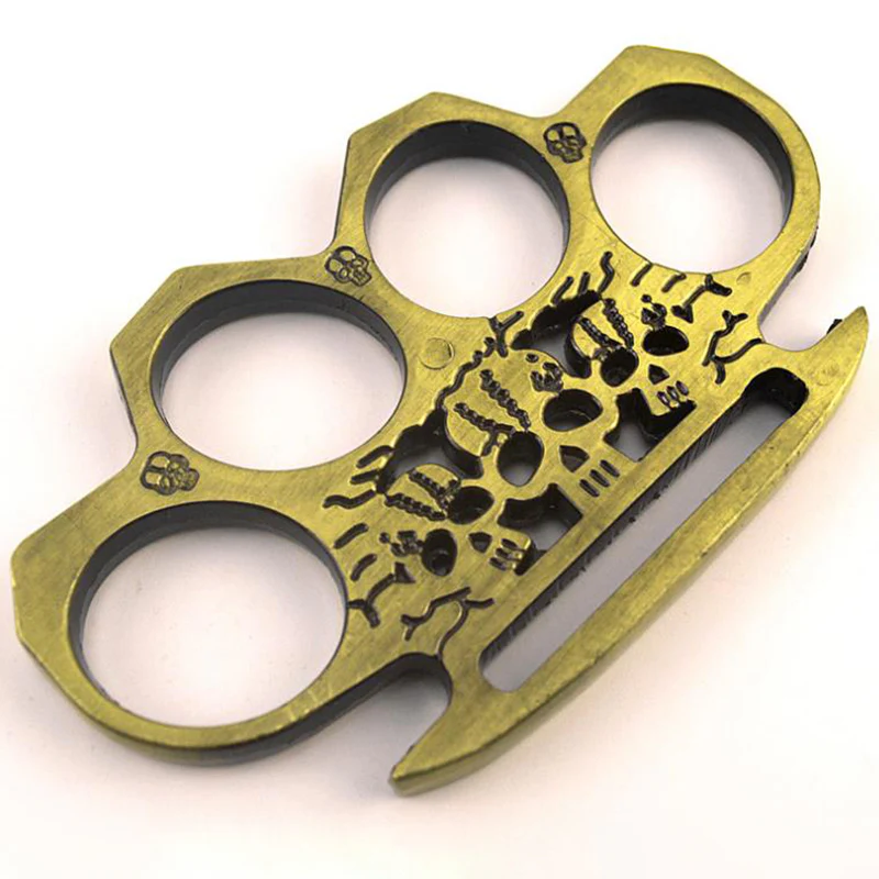 Solid and Strong Knuckle Duster Boxing Four Finger Buckle Defense Window Breaker Outdoor EDC Tool - Image 9
