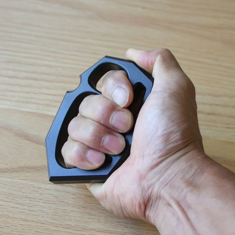 Solid Aviation Aluminum Knuckle Duster Portable Self-defense Protective Gear - Image 3