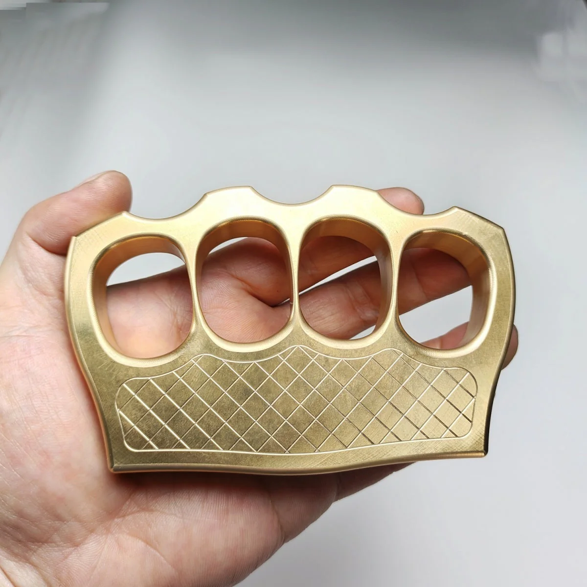 Solid Copper Precision Knuckle Duster Boxing Four Finger Buckle Defense Window Breaker Outdoor EDC Tool - Image 2