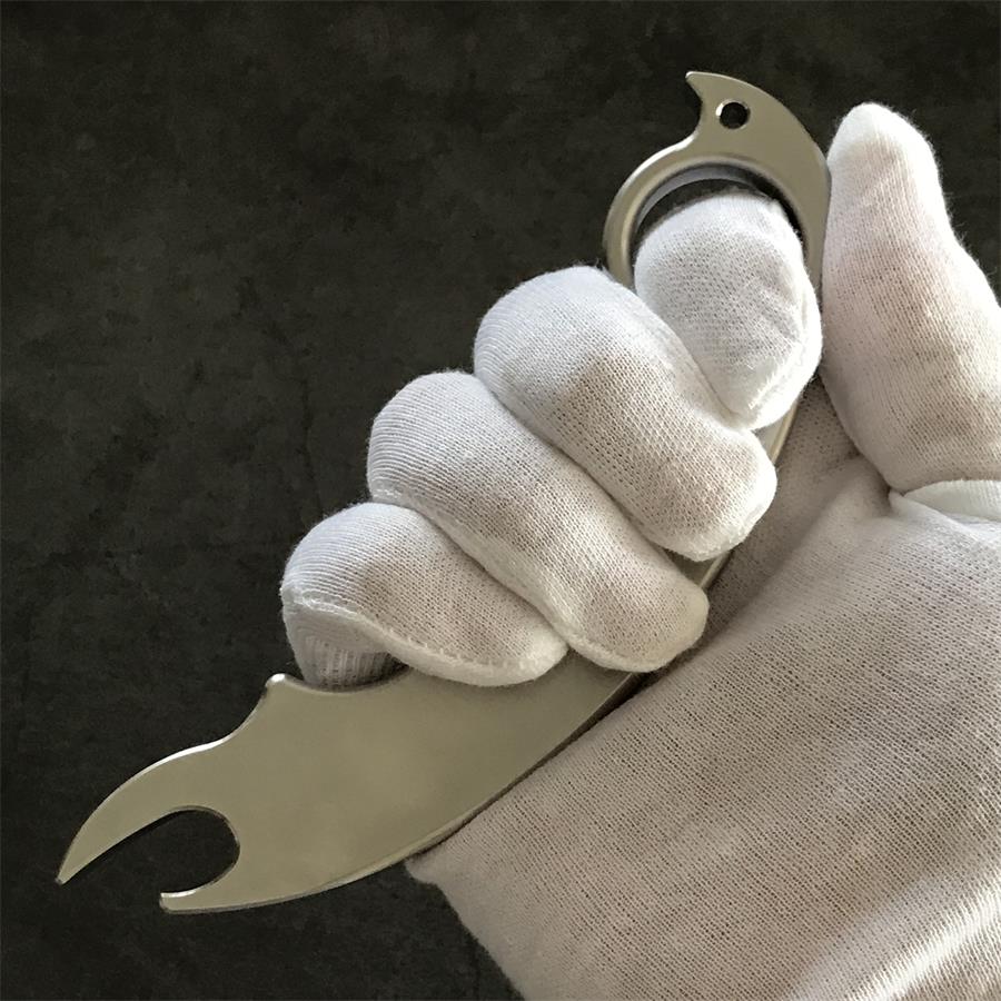 Solid Steel Bottle Opener Multi-Function Self-Defense Training EDC Tool - Image 2
