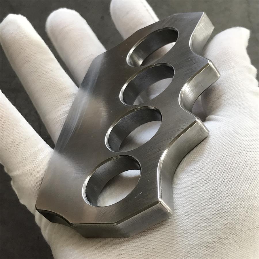 Solid Steel Knuckle Duster Four Finger Boxing Window Self -defense Knuckles Protective Pocket EDC Tool - Image 3