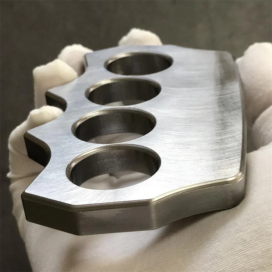 Solid Steel Knuckle Duster Four Finger Boxing Window Self -defense Knuckles Protective Pocket EDC Tool - Image 7