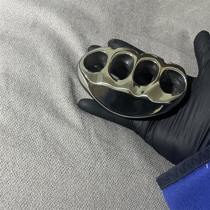Solid Steel Mirror Knuckle Duster Broken Window Self-Defense EDC Tool - Image 5