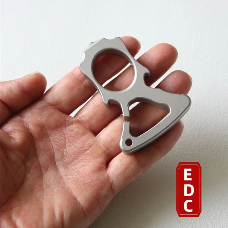 Steel Hanging Buckle Knuckle Duster Broken Window EDC Tool - Image 3