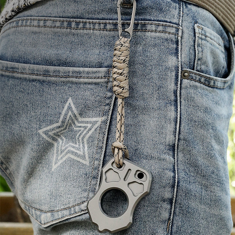 Steel Knuckle Duster Self Defense Broken Window Backpack Decoration - Image 4