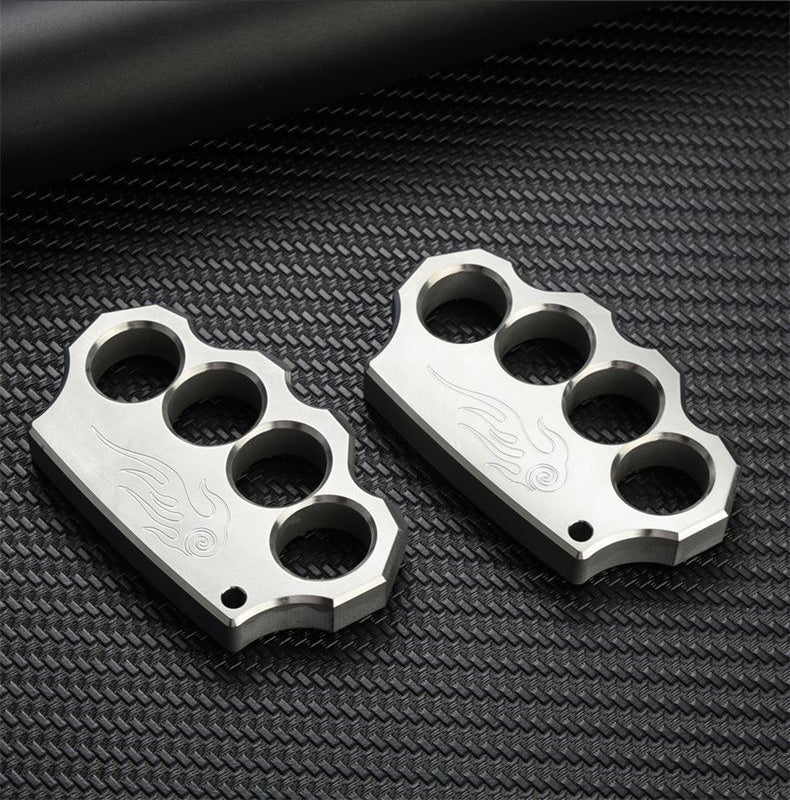 Strong Steel Solid Knuckle Duster Finger Buckle Self-defense Broken Window Boxing Training Knuckles EDC Tool - Image 8