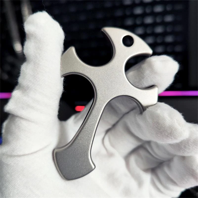 TC21 Titanium Cross Knuckle Duster Self-Defense EDC Decoration - Image 9