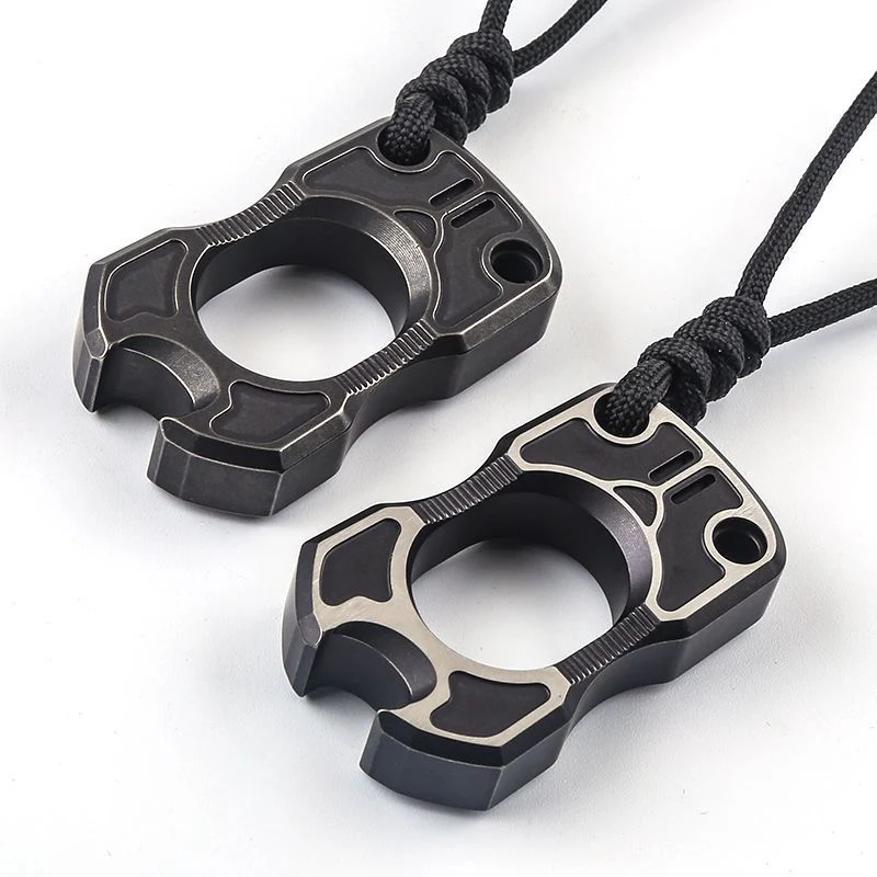 TC4 Titanium One Finger Knuckle Duster Broken Window Protective Gear - Image 7