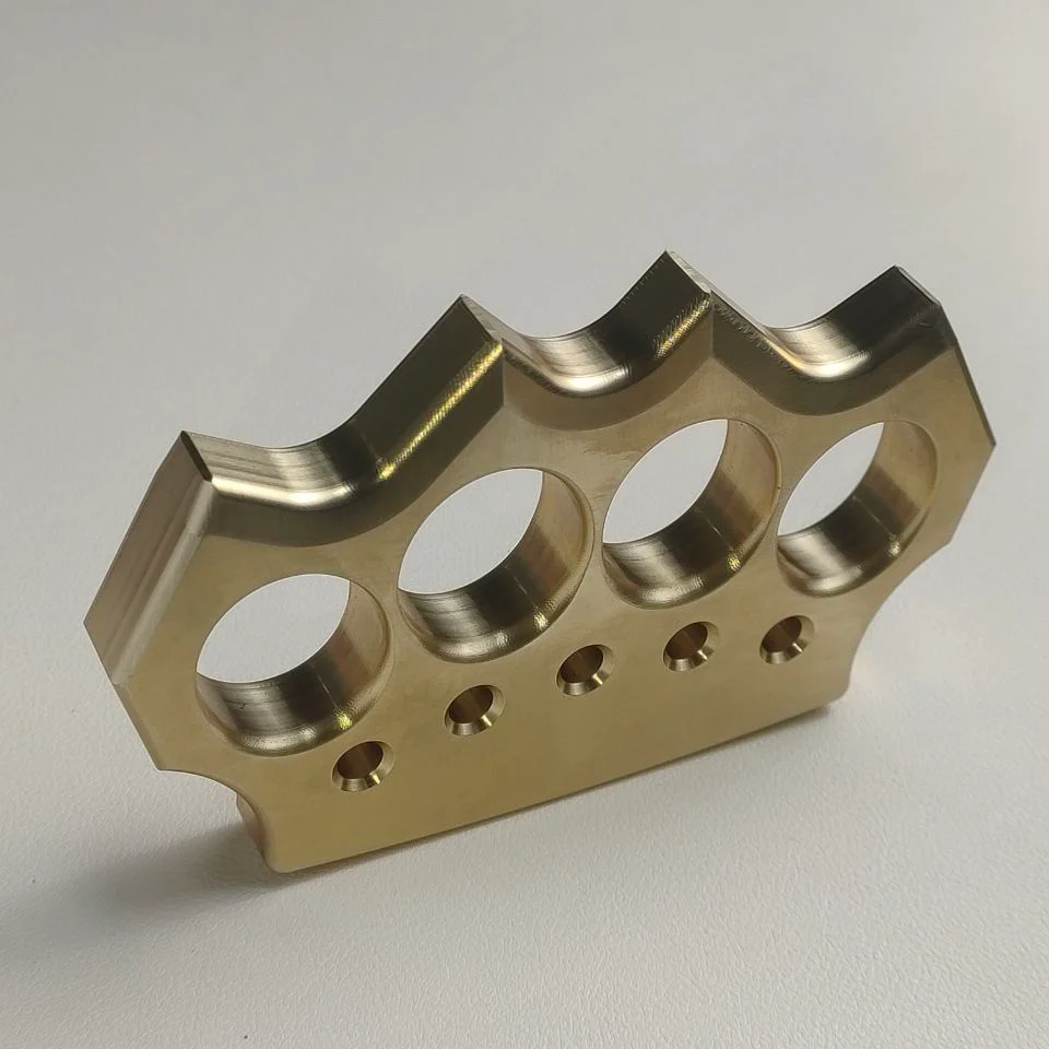 Thickened Solid Brass Knuckle Duster Boxing Four Finger Buckle Defense Window Breaker Outdoor EDC Tool - Image 2