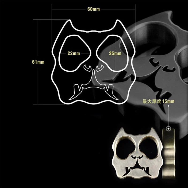 Thickened Solid Dog Brass Knuckle Duster - Image 5