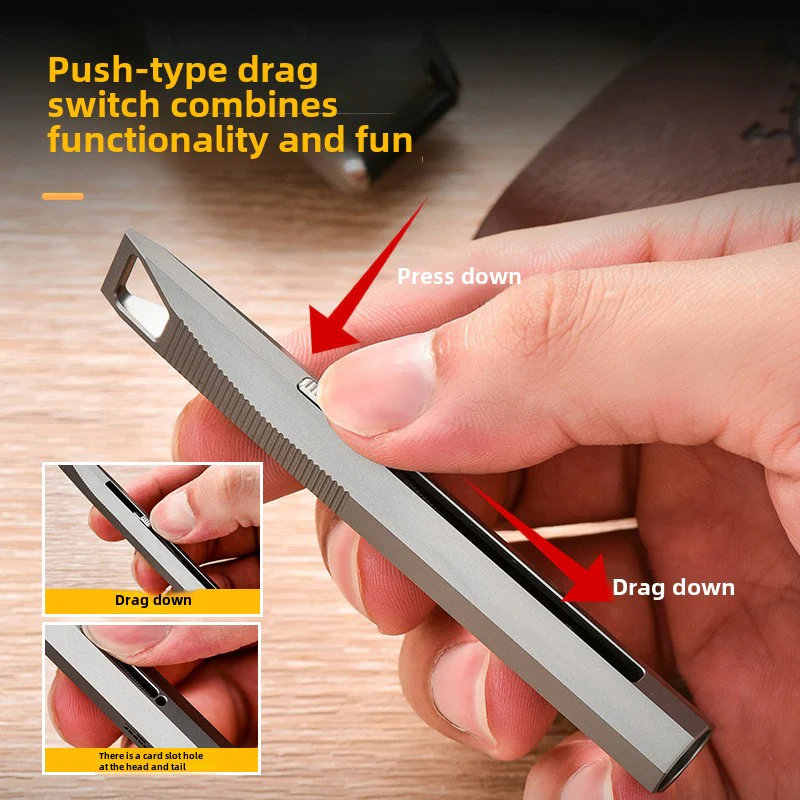 Titanium Alloy Tactical Pen Sliding Decompression - Image 3
